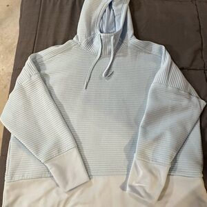 Nike Light Blue Ribbed Hooded Pullover